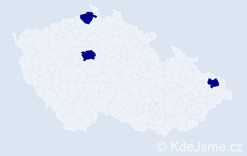 Jméno: 'Quang Huy', počet výskytů 3 v celé ČR