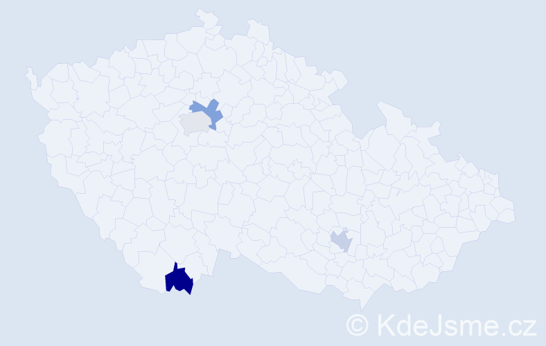 Jméno: 'Enriko', počet výskytů 4 v celé ČR