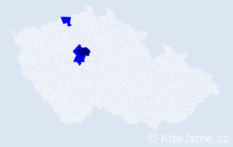 Jméno: 'Majid', počet výskytů 4 v celé ČR