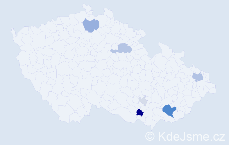 Jméno: 'Cyprián', počet výskytů 9 v celé ČR