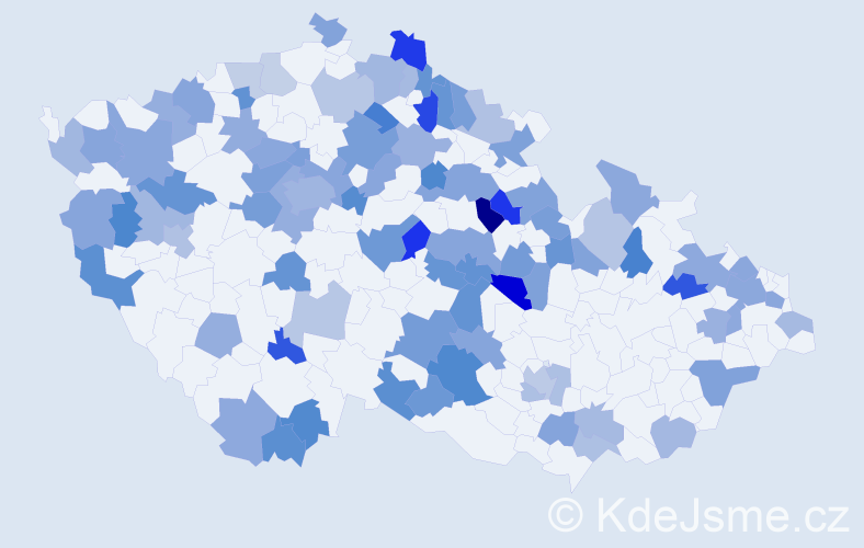 Jméno: 'Týna', počet výskytů 136 v celé ČR