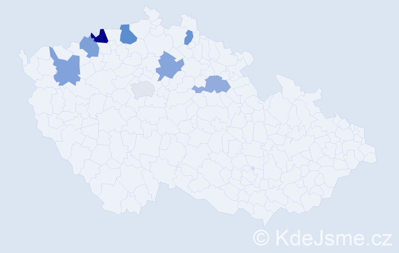 Jméno: 'Reingard', počet výskytů 10 v celé ČR