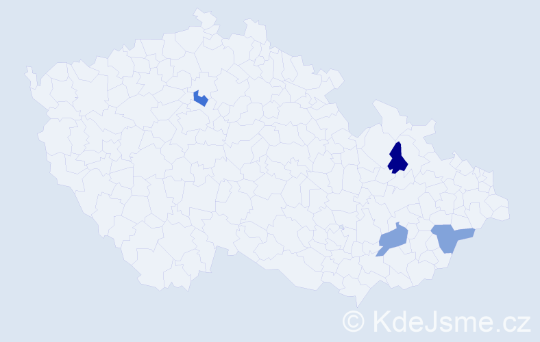 Jméno: 'Shanel', počet výskytů 4 v celé ČR