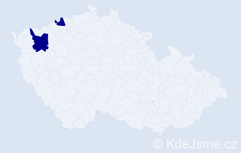 Jméno: 'Boriša', počet výskytů 2 v celé ČR