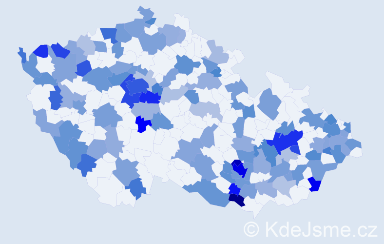 Jméno: 'Matteo', počet výskytů 232 v celé ČR