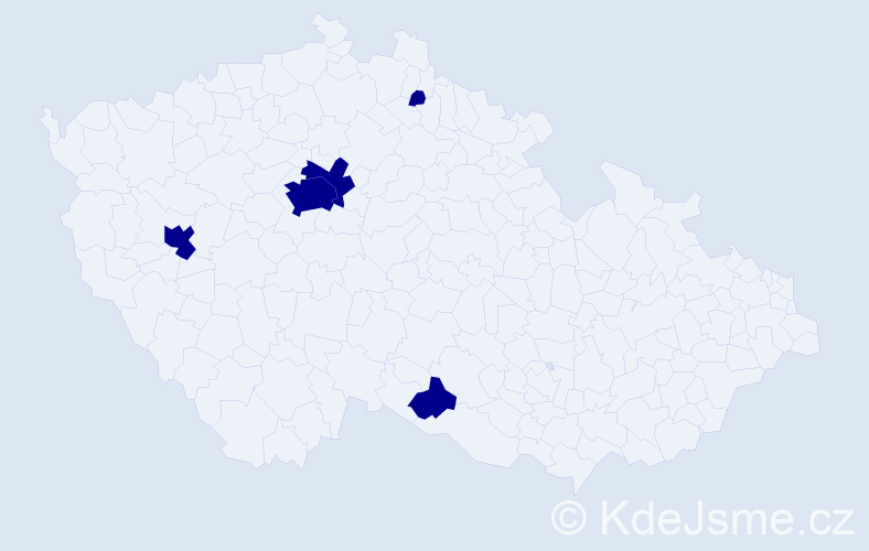 Jméno: 'Fedir', počet výskytů 5 v celé ČR