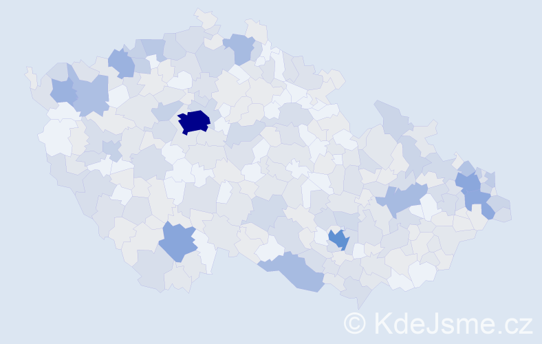 Jméno: 'Hermína', počet výskytů 651 v celé ČR