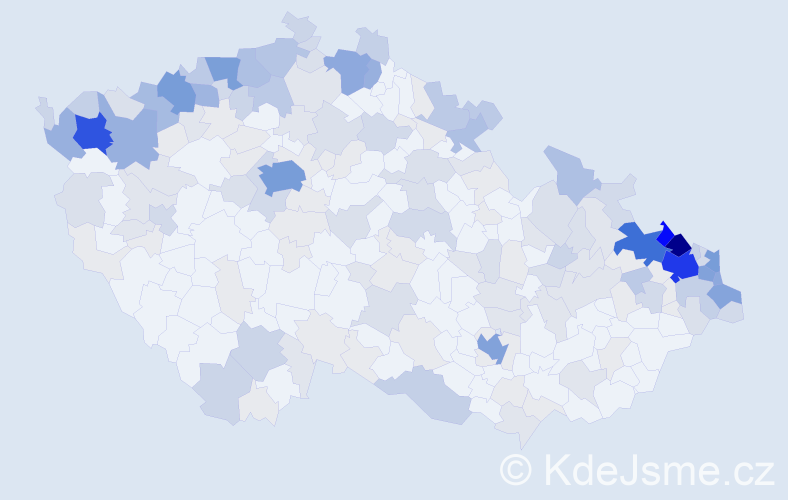 Jméno: 'Gerhard', počet výskytů 739 v celé ČR