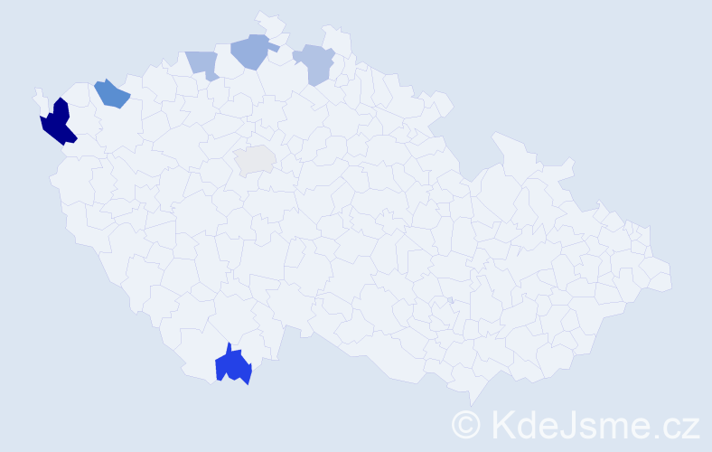 Jméno: 'Hoang Son', počet výskytů 10 v celé ČR