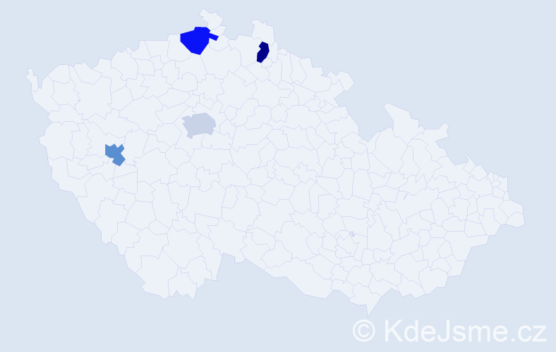 Jméno: 'Šerif', počet výskytů 4 v celé ČR