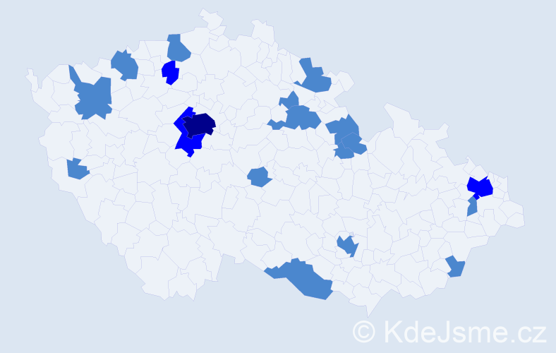 Jméno: 'Adéla Anna', počet výskytů 24 v celé ČR