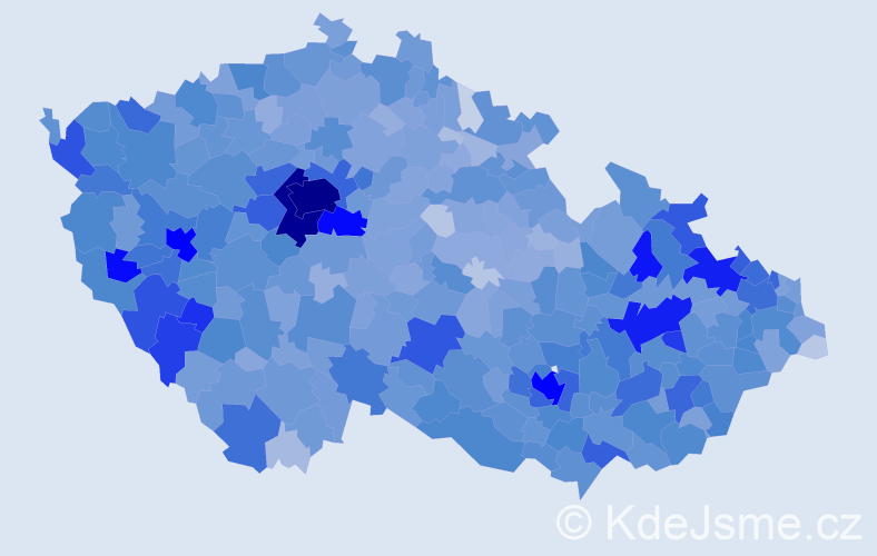 Jméno: 'Julie', počet výskytů 11462 v celé ČR