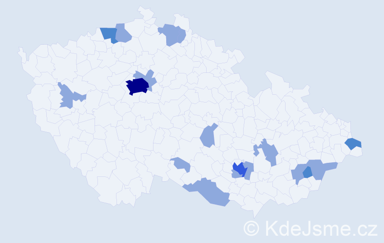 Jméno: 'Raul', počet výskytů 26 v celé ČR