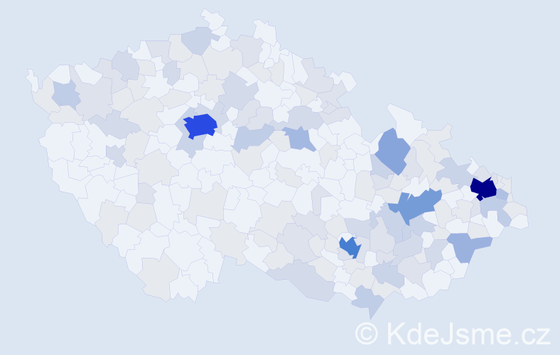 Jméno: 'Jitřenka', počet výskytů 341 v celé ČR