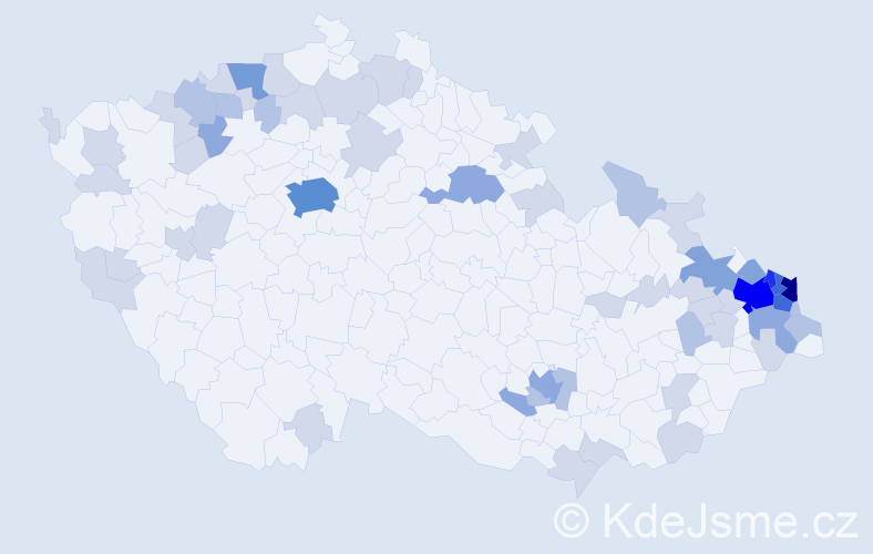Jméno: 'Liduše', počet výskytů 141 v celé ČR