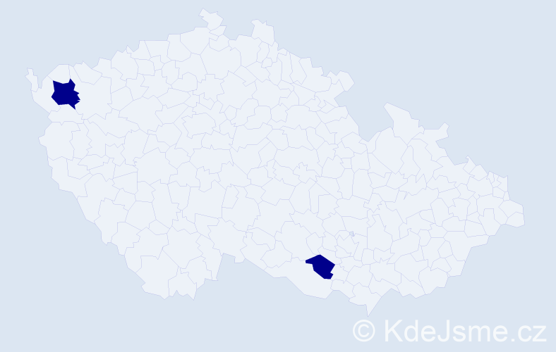 Jméno: 'Drusilla', počet výskytů 2 v celé ČR
