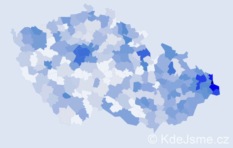 Jméno: 'Alan', počet výskytů 1210 v celé ČR