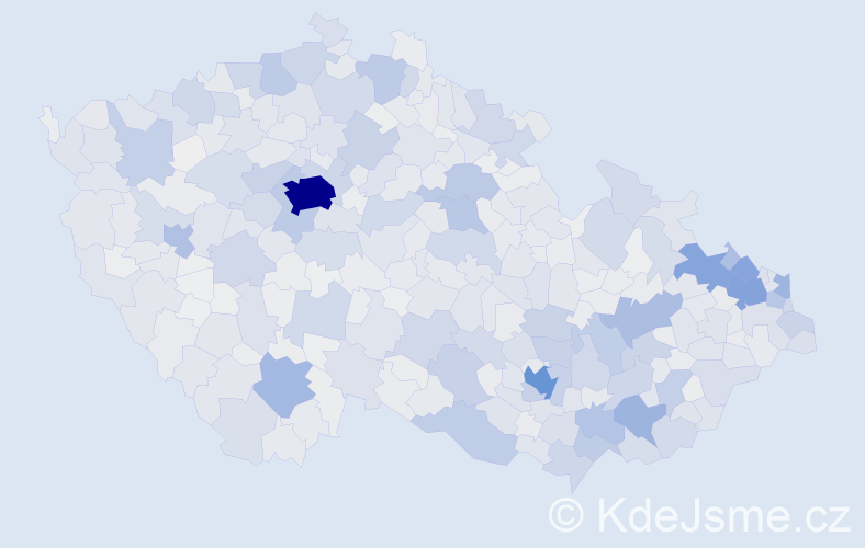 Jméno: 'Hedvika', počet výskytů 6360 v celé ČR
