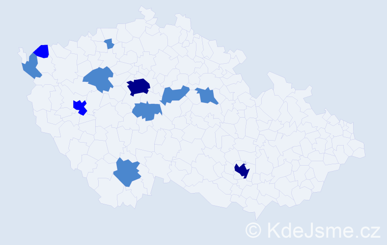 Jméno: 'Liem', počet výskytů 17 v celé ČR