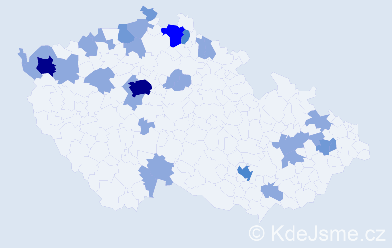 Jméno: 'Edda', počet výskytů 53 v celé ČR