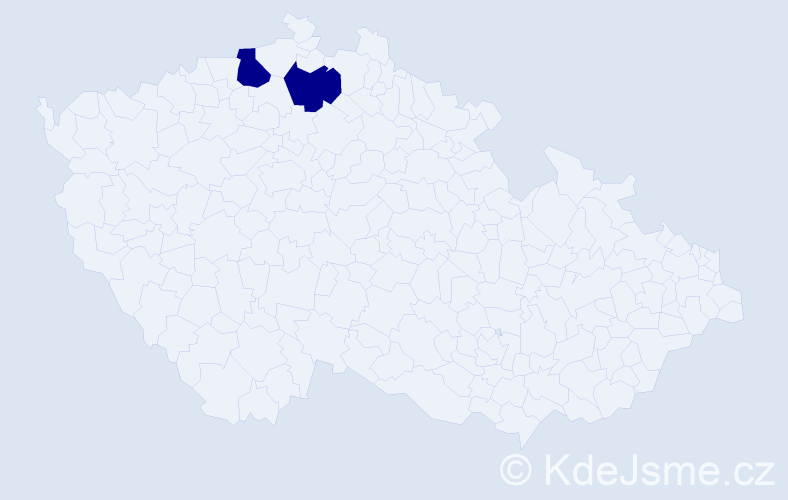 Jméno: 'Anna Debora', počet výskytů 2 v celé ČR