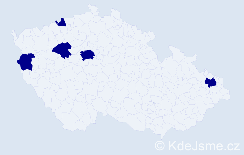 Jméno: 'Thuy Hanh', počet výskytů 5 v celé ČR