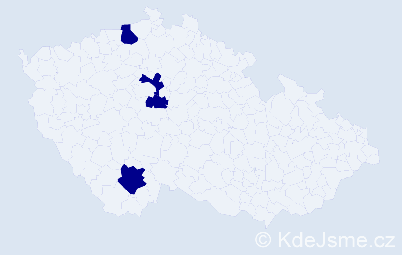 Jméno: 'Nurija', počet výskytů 4 v celé ČR