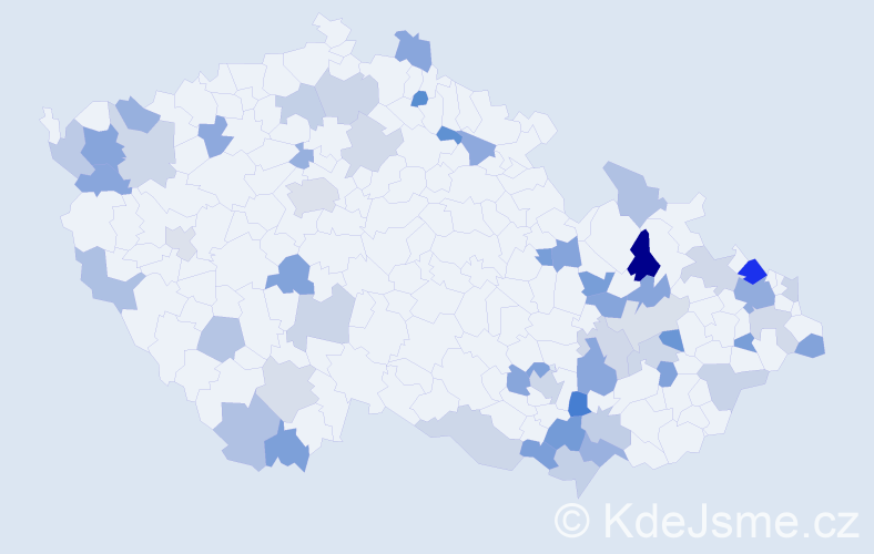 Jméno: 'Bernardina', počet výskytů 78 v celé ČR