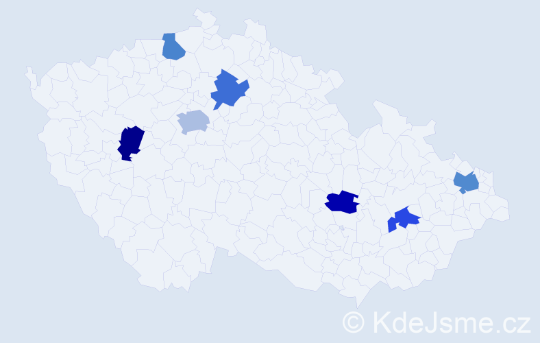 Jméno: 'Sebastian David', počet výskytů 9 v celé ČR