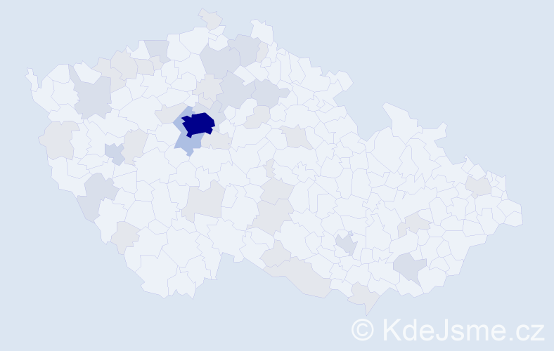 Jméno: 'Zoya', počet výskytů 96 v celé ČR