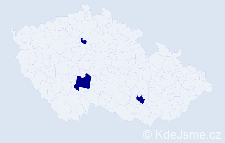 Jméno: 'Fany', počet výskytů 3 v celé ČR