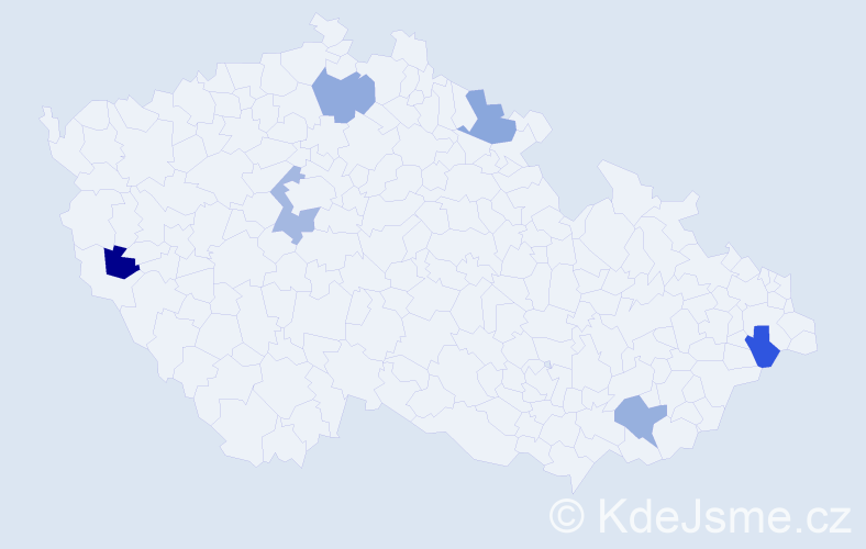 Jméno: 'Theofil', počet výskytů 6 v celé ČR