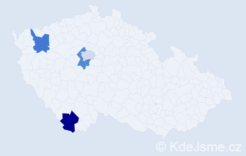 Jméno: 'Fadila', počet výskytů 4 v celé ČR