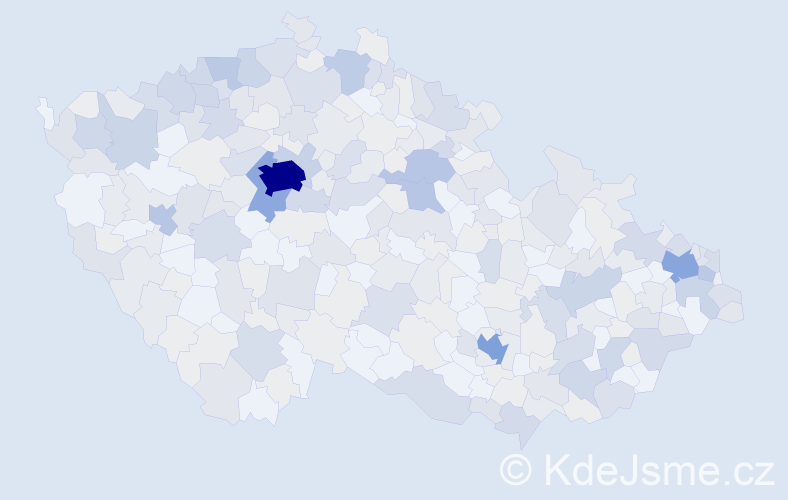 Jméno: 'Kristian', počet výskytů 758 v celé ČR