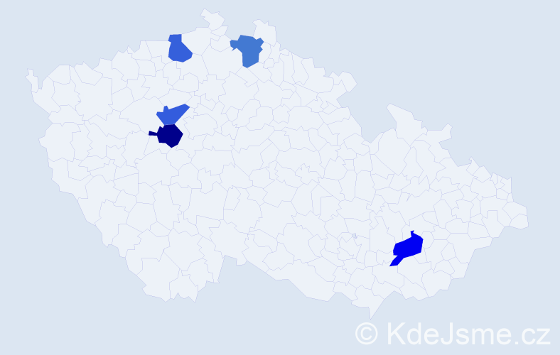 Jméno: 'Quoc Doan', počet výskytů 5 v celé ČR