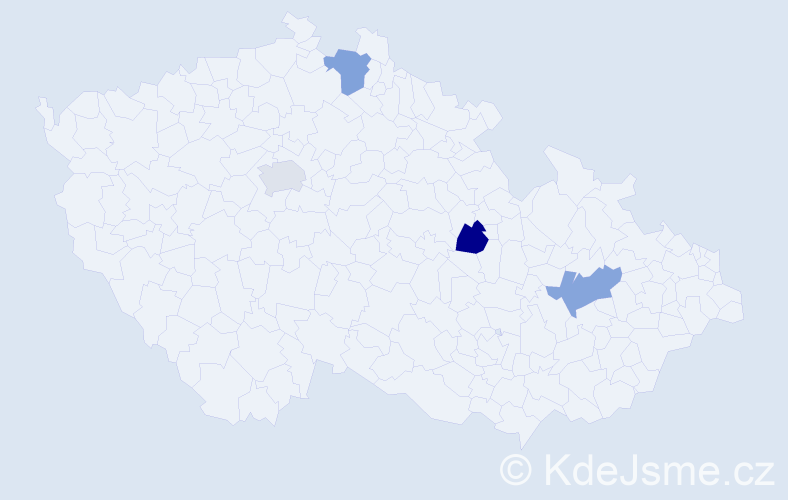 Jméno: 'Jan Benjamin', počet výskytů 4 v celé ČR