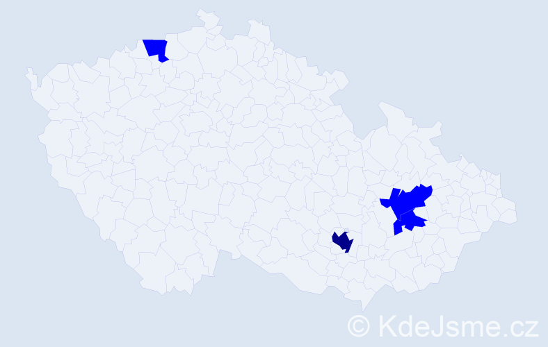 Jméno: 'Xuan Ninh', počet výskytů 5 v celé ČR
