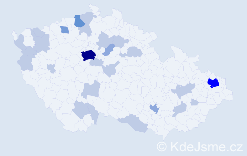Jméno: 'Thanh Thuy', počet výskytů 49 v celé ČR