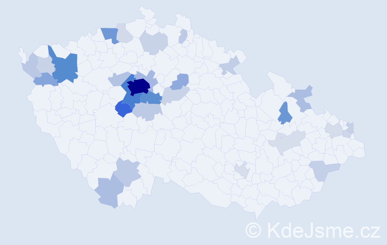 Jméno: 'Ksenia', počet výskytů 164 v celé ČR