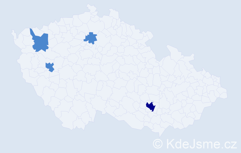 Jméno: 'Haki', počet výskytů 6 v celé ČR