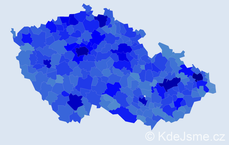 Jméno: 'Petra', počet výskytů 102840 v celé ČR