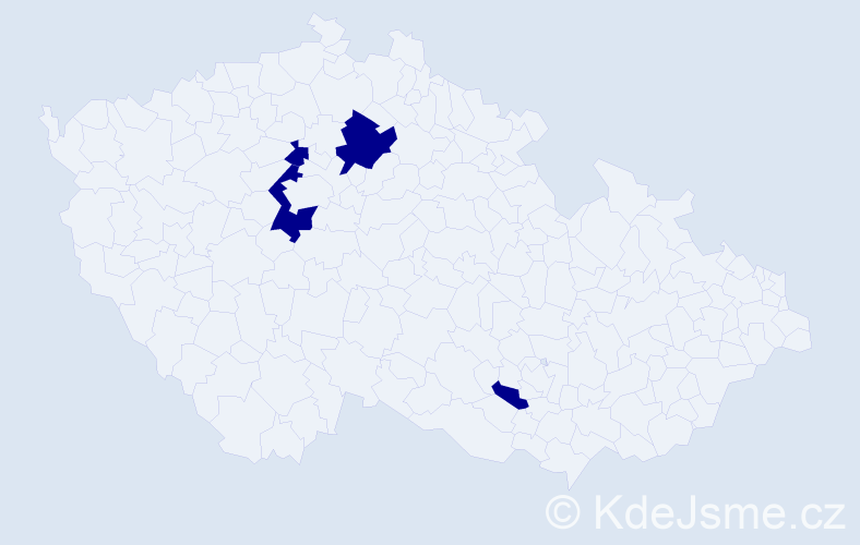 Jméno: 'Marine', počet výskytů 4 v celé ČR