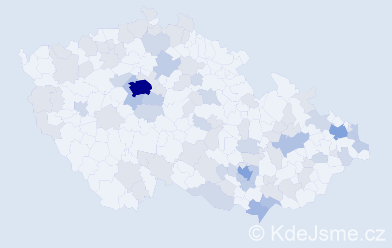 Jméno: 'Bibiana', počet výskytů 167 v celé ČR