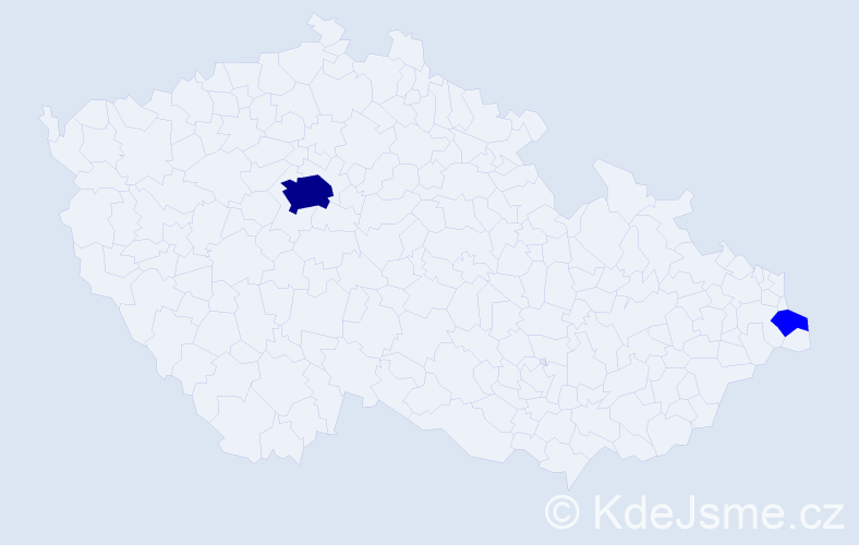 Jméno: 'Iweta', počet výskytů 3 v celé ČR