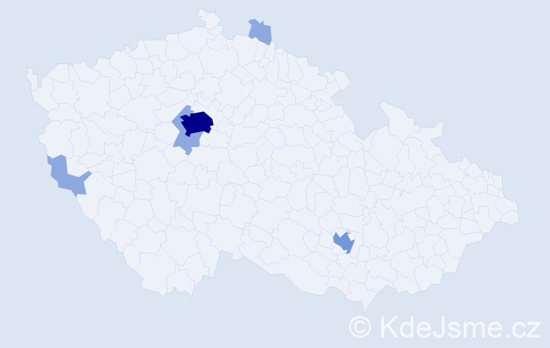 Jméno: 'Carl', počet výskytů 11 v celé ČR