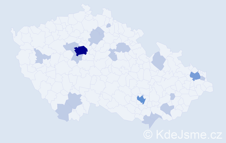 Jméno: 'Rebeca', počet výskytů 33 v celé ČR