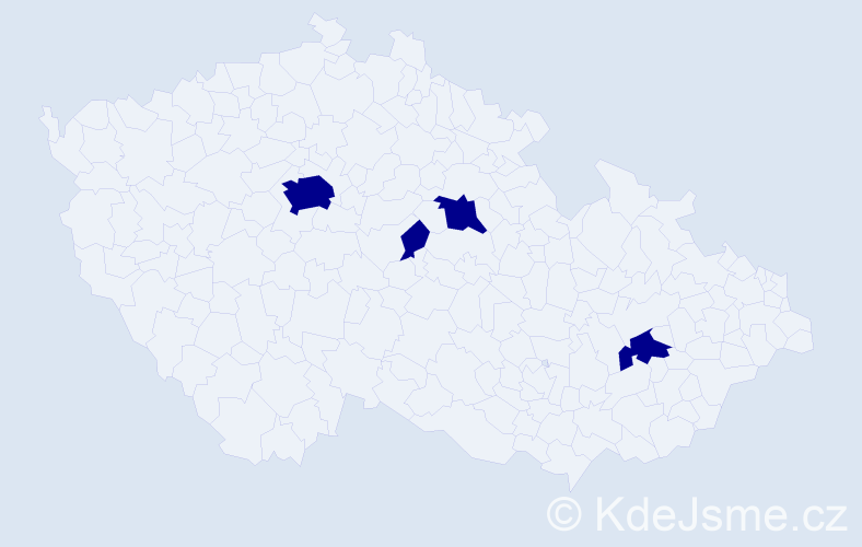 Jméno: 'Hedva', počet výskytů 4 v celé ČR