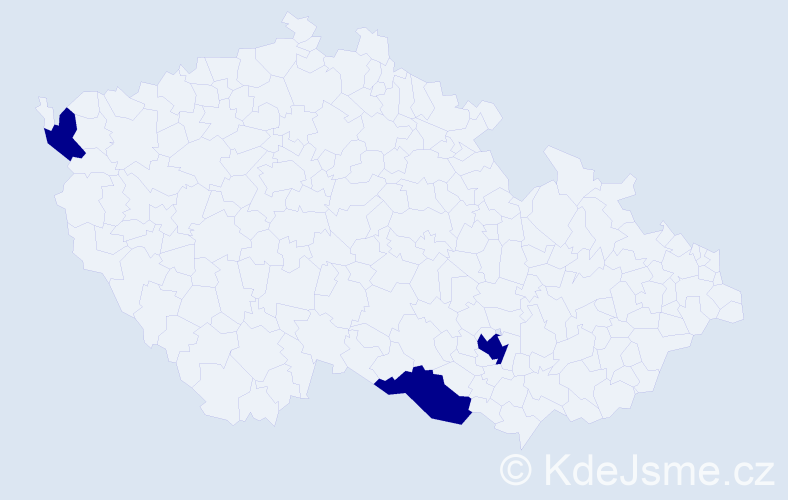 Jméno: 'Kieu Nga', počet výskytů 3 v celé ČR