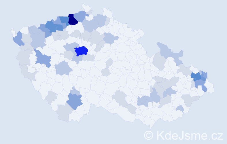 Jméno: 'Elemír', počet výskytů 167 v celé ČR