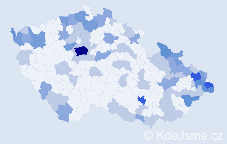 Jméno: 'Rozalie', počet výskytů 158 v celé ČR